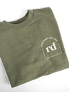 Cred Arch: RD on Heather Army Green sweatshirt