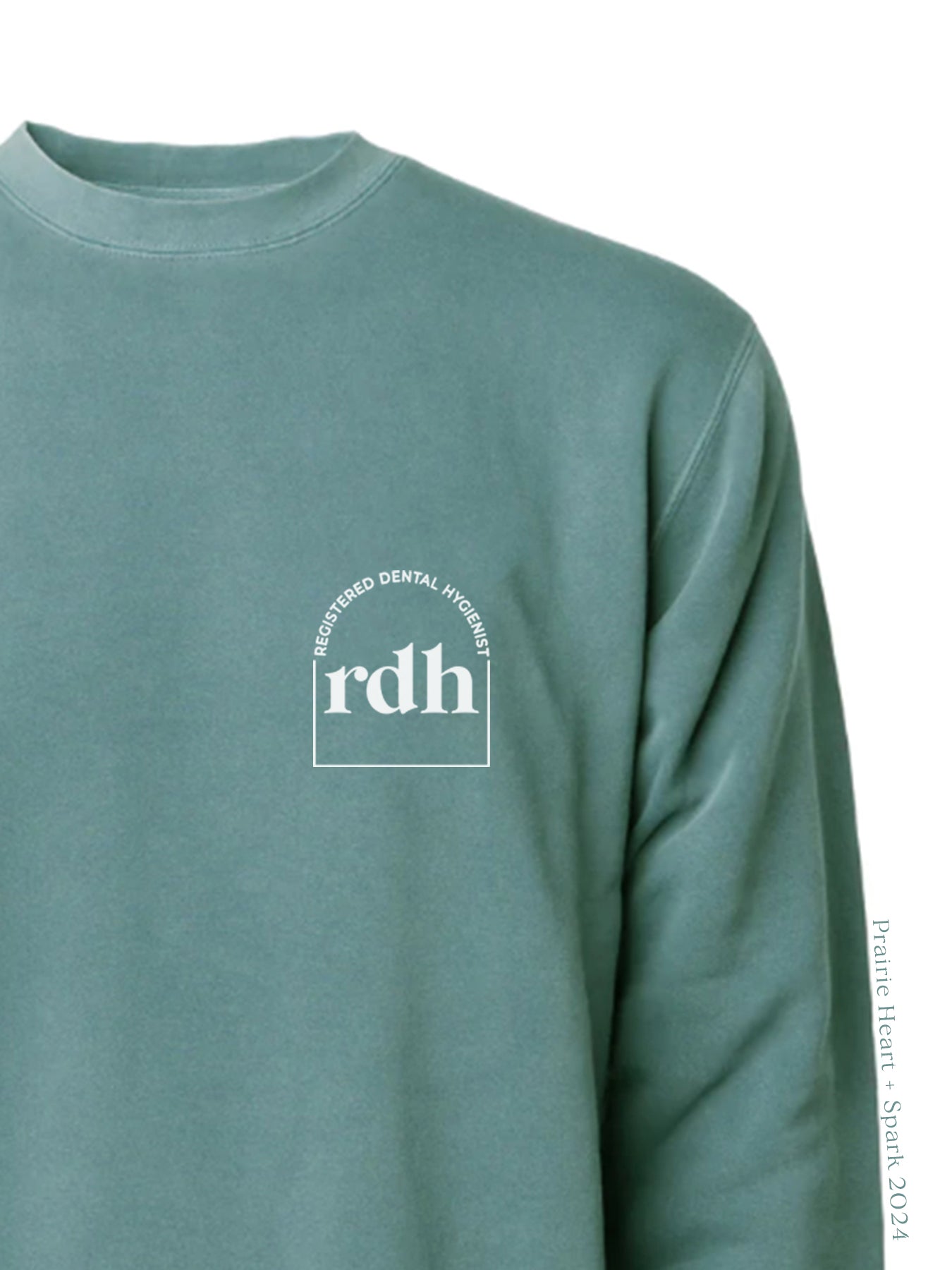 Cred Arch: RDH on Alpine Green sweatshirt