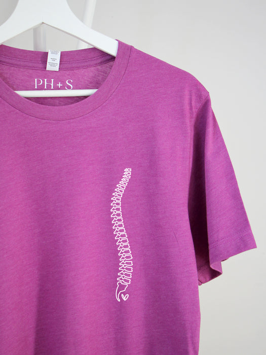 The Organs - Spine in Heather Magenta tee (Limited Edition)