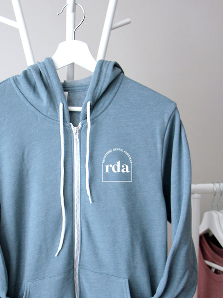 Cred Arch: RDA on a Heather Slate hoodie