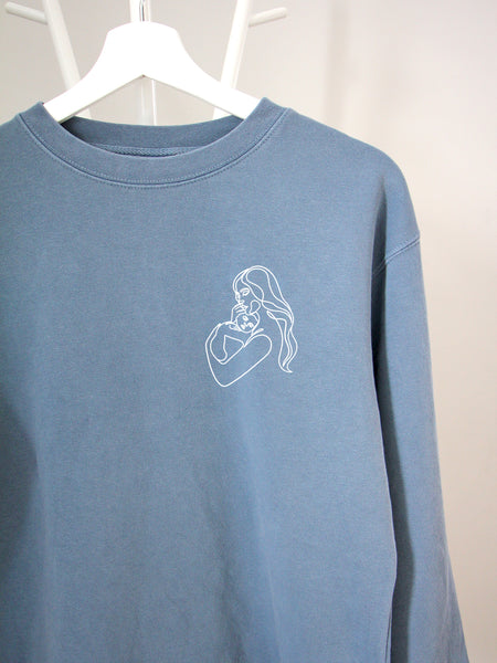 Mom + Baby: Slate Blue sweatshirt
