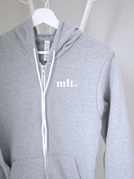 Allied Heart: MLT on heather grey hoodie