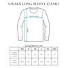 Unisex Long Sleeve Size Chart
