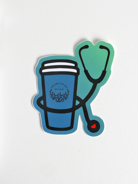 Cup + Stethoscope sticker