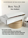 Medium-sized anniversary bundle box with product details on a white background