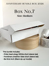 Promotional image of an 'Anniversary Bundle Box 2026' with a medium size, featuring a white box on a light gray background.