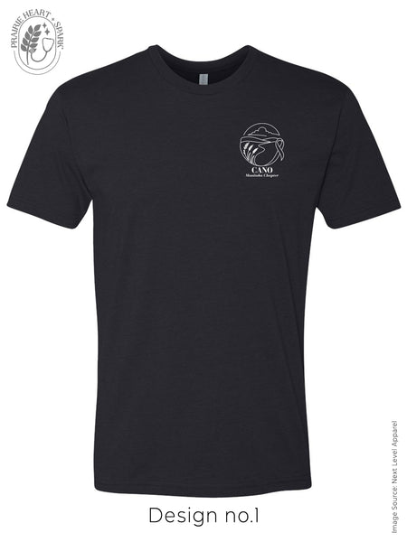 PH+S - Heather Black with design no.1 "Simple Prairies"