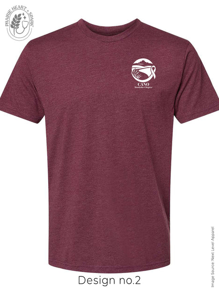 PH+S - Heather Maroon with design no.2 "Prairie Hills"