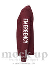 Maroon long sleeve - EMERGENCY add on sleeve