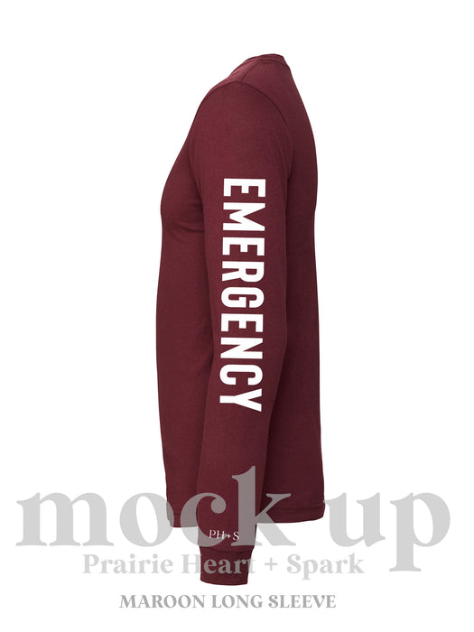 Maroon long sleeve - EMERGENCY add on sleeve
