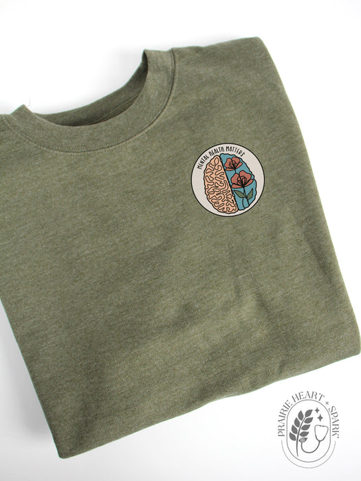 Mental Health Mind - Army Green sweatshirt