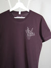 Spooky Rock On - burgundy black tee

