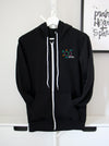 Caffeine Molecule on Black zip up hoodie