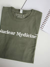 Flock Your Creds: Military Green long sleeve with "Nuclear Medicine - tech" 