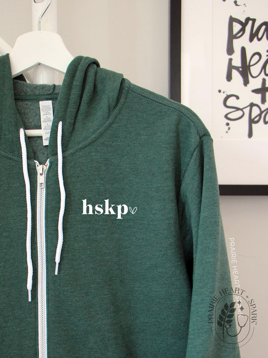 Allied Heart: Housekeeping on a Heather Forest zip up hooide