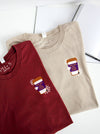 Hocus Pocus Caffeine on Heather Cardinal & Heather Tan tees