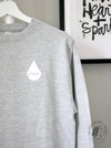 Blood Drop "MLA" - Athletic Grey sweatshirt