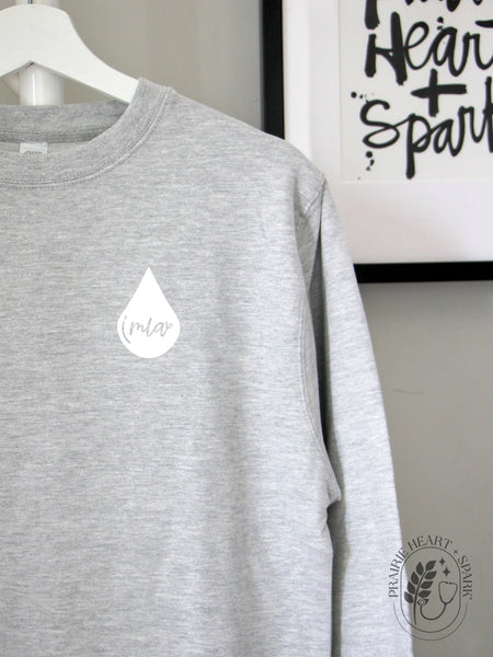 Blood Drop "MLA" - Athletic Grey sweatshirt