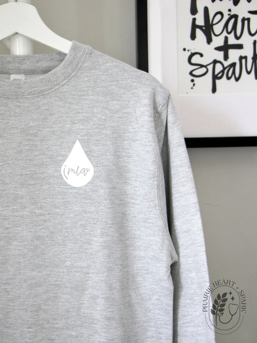 Blood Drop "MLA" - Athletic Grey sweatshirt