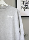Allied Heart: housekeeping on Athletic Grey sweatshirt