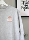 Kind Fierce Brave - Athletic Grey sweatshirt with copper arches
