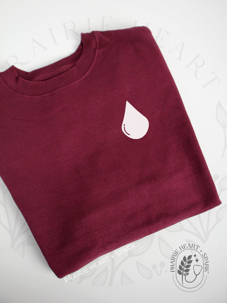Blood Drop - Maroon sweatshirt