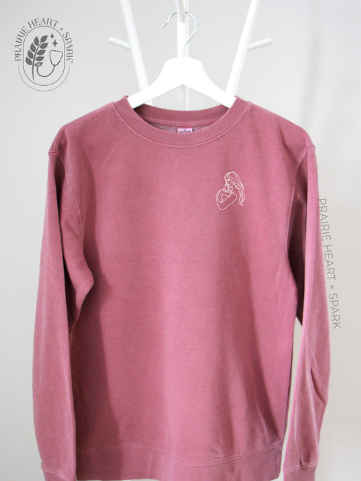 Mom + Baby: Pink sweatshirt