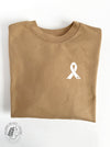Oncology: "Oncology ribbon" on Sand sweatshirt