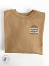 Kind Fierce Brave - Sand sweatshirt with black arches
