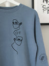 Frontliners: Slate Blue sweatshirt with "OT"