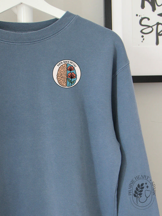 Mental Health Mind - Slate Blue sweatshirt