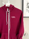 nursescope: Maroon zip up hoodie "RPN"