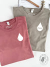 Blood Drop: Mauve & Stone long sleeve