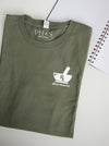 Mortar + Pestle Rx: Military Green long sleeve with "pharmacist"