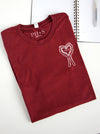 Spooky Heart on Heather Cardinal tee