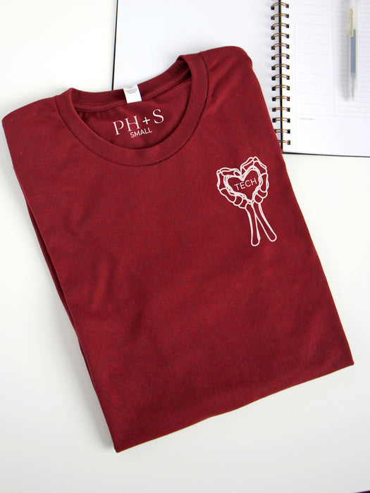Spooky Heart on Heather Cardinal tee