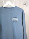 Kind Fierce Brave - Slate Blue sweatshirt with black arches