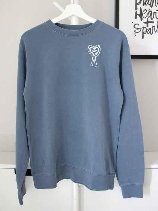 Spooky Heart with SW on Slate sweatshirt
