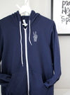 Spooky Peace on a Navy hoodie