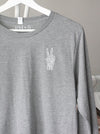 Spooky Peace on Athletic Grey long sleeve