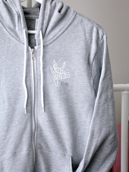 Spooky Rock On - Athletic Grey hoodie