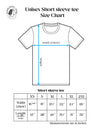 PH+S: Unisex Short sleeve tee size chart