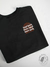 Kind Fierce Brave - Black sweatshirt with copper arches