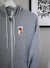 Tooth Anatomy on a Athletic Grey hoodie