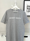 Night Shift: Athletic Grey short sleeve tee