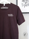 Allied Heart: Social Worker on Burgundy Black short sleeve tee