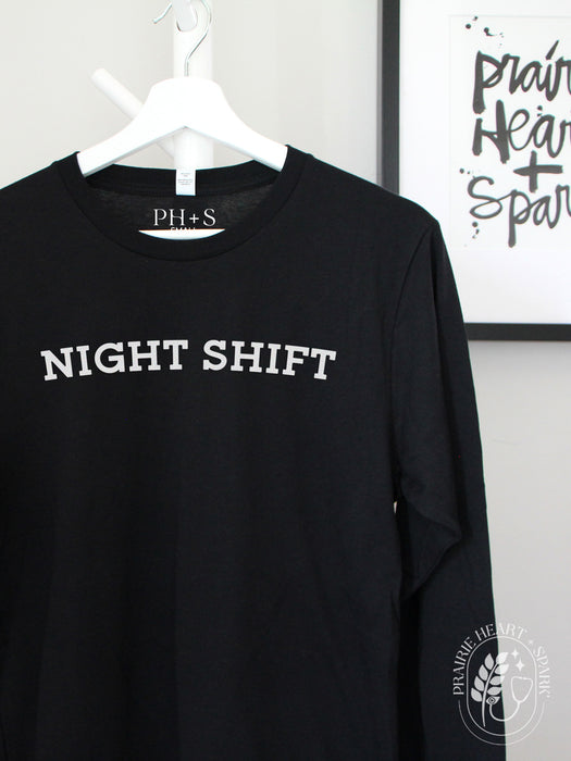 Night Shift: Black long sleeve