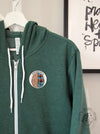 Mental Health Mind - Heather Forest zip up fleece hoodie