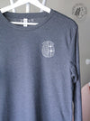 Mental Health: "Mental Health Matters Mind" - Heather Navy long sleeve