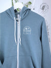 Mental Health Arch: "Be Kind To Your Mind" Heather Slate zip up hoodie